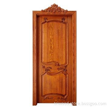 Exquisite Interior Solid Wood Door with Natural Wood Veneer and Environment-friendly Painting